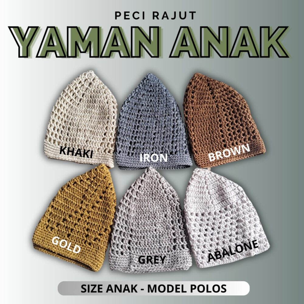 PECI RAJUT YAMAN POLOS DEWASA - Gambar 2