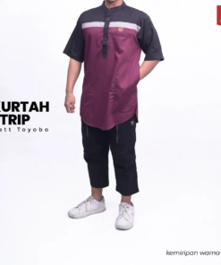 ASYRAF KURTAH GAMIS STRIP KOMBINASI