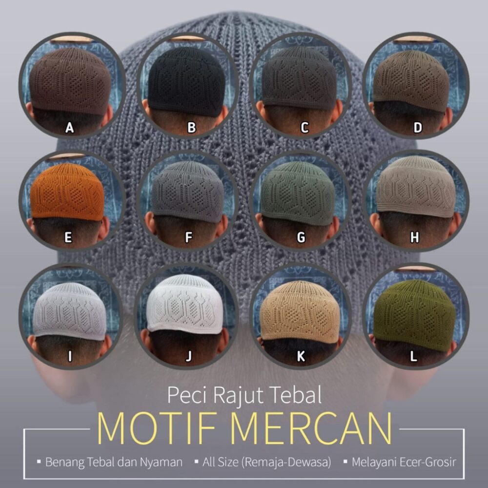 PECI RAJUT TEBAL MOTIF MERCAN - Gambar 2