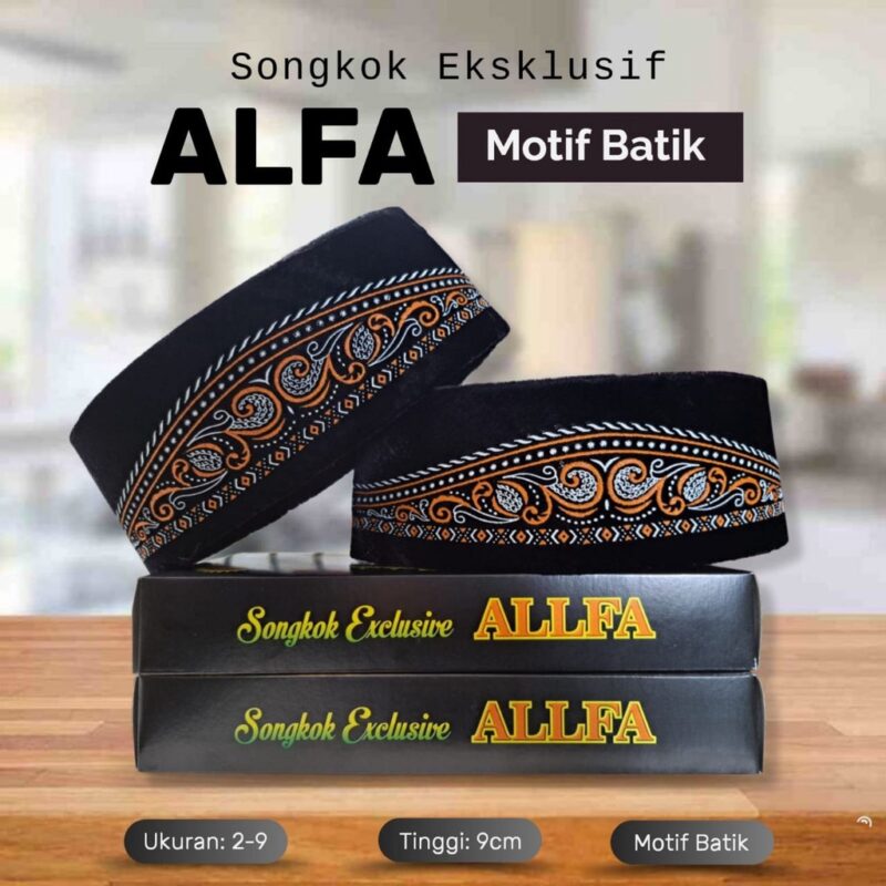 PECI KOPIAH SONGKOK ALFA MOTIF BATIK