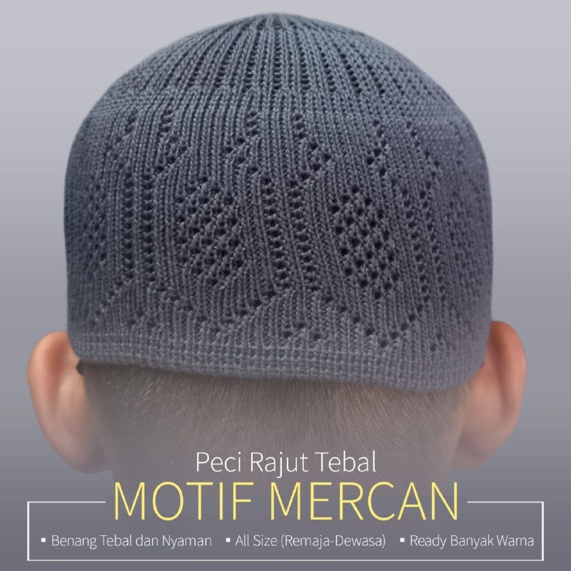 PECI RAJUT TEBAL MOTIF MERCAN
