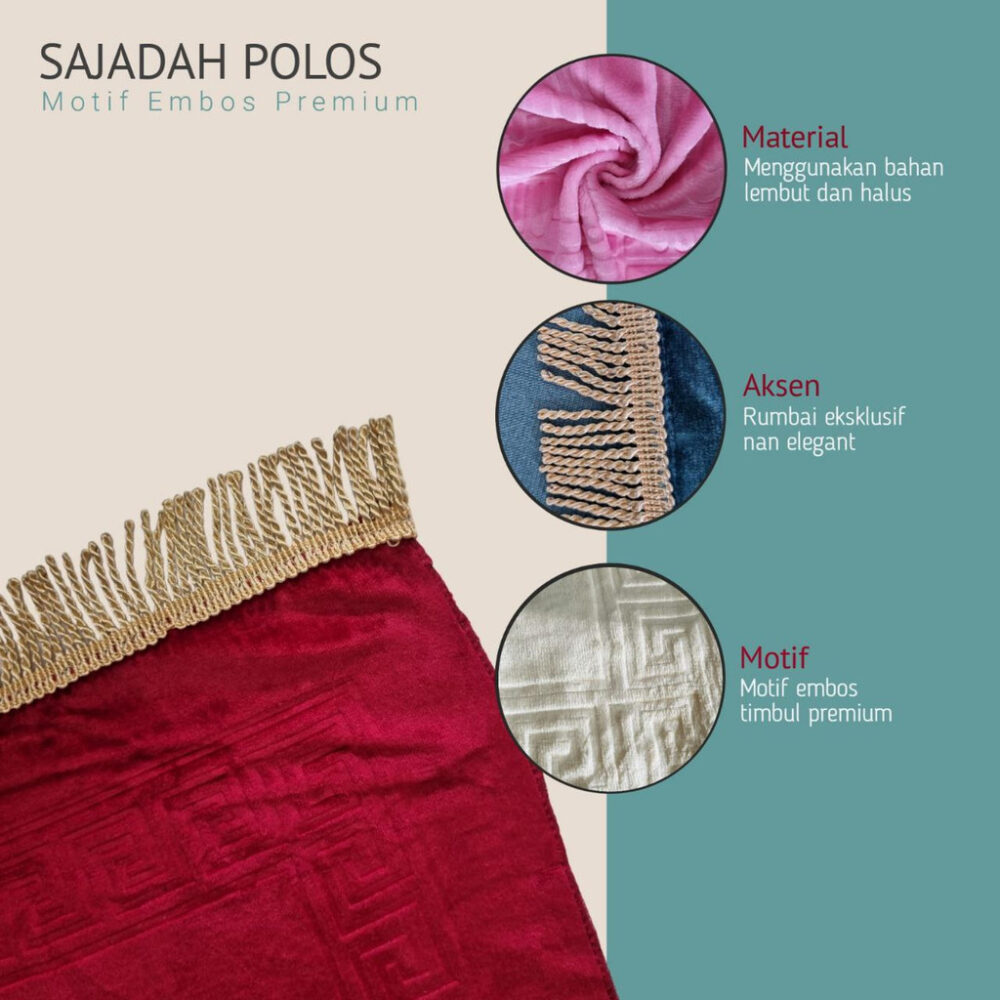 SAJADAH POLOS EMBOS PREMIUM - Gambar 3