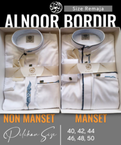 Alternative view of ALNOOR JUBAH SAUDI BORDIR PUTIH  MATT POLYSTER PREMIUM