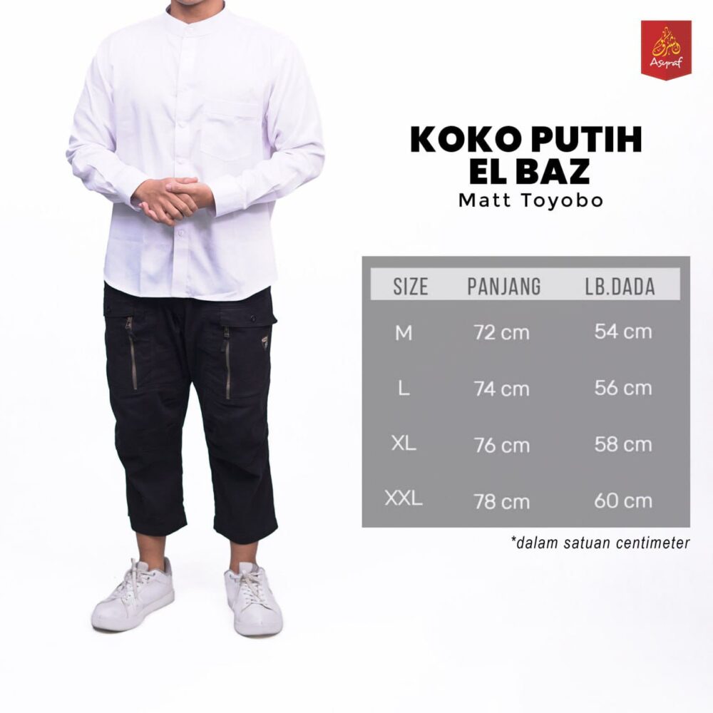 ASYRAF KOKO CASUAL EL-BAZ EKSLUSIF PUTIH - Gambar 4