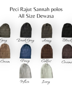 PECI RAJUT SANNAH POLOS DEWASA