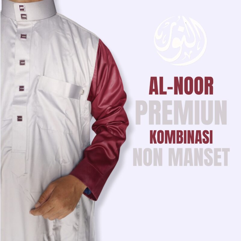 ALNOOR JUBAH PREMIUM NON MANSET KOMBINASI - Gambar 2