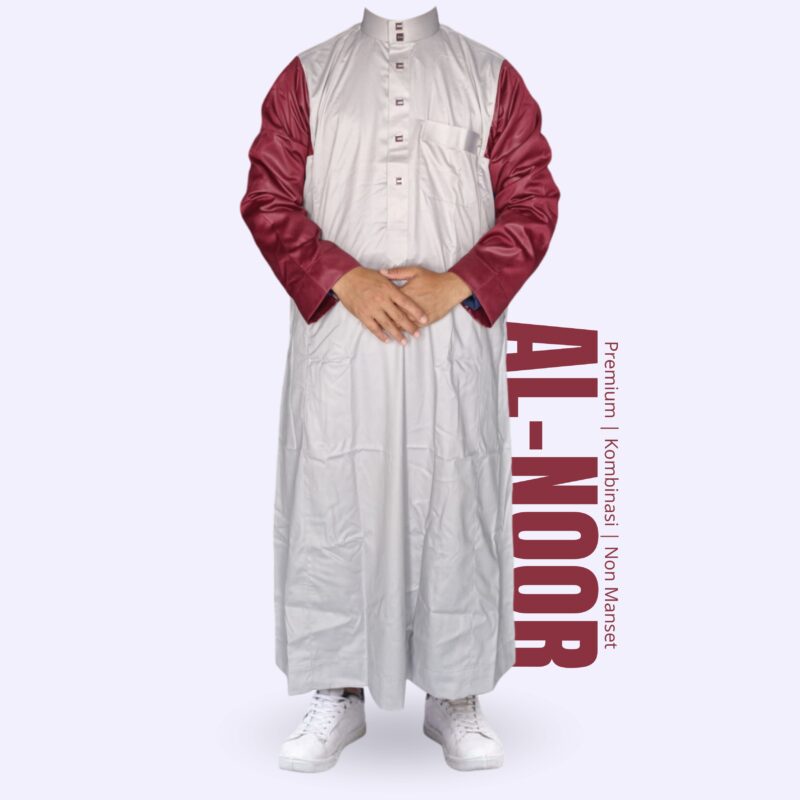 ALNOOR JUBAH PREMIUM NON MANSET KOMBINASI - Gambar 3