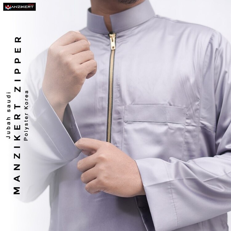 MANZIKERT JUBAH ZIPPER ANAK DAN DEWASA - Gambar 2