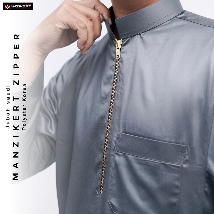 MANZIKERT JUBAH ZIPPER ANAK DAN DEWASA - Gambar 3