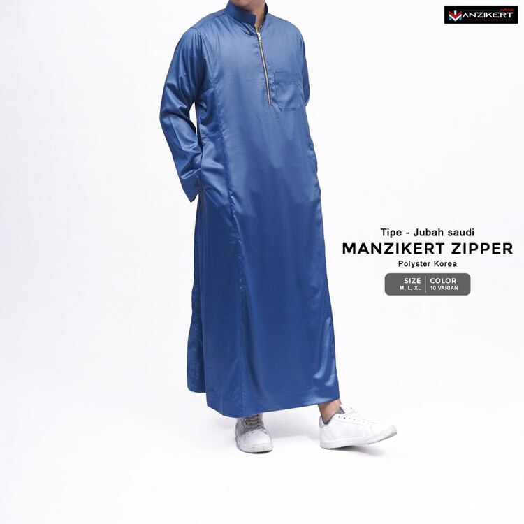 MANZIKERT JUBAH ZIPPER ANAK DAN DEWASA - Gambar 4