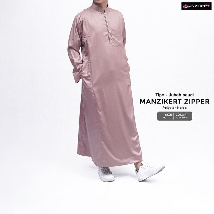 MANZIKERT JUBAH ZIPPER ANAK DAN DEWASA - Gambar 5