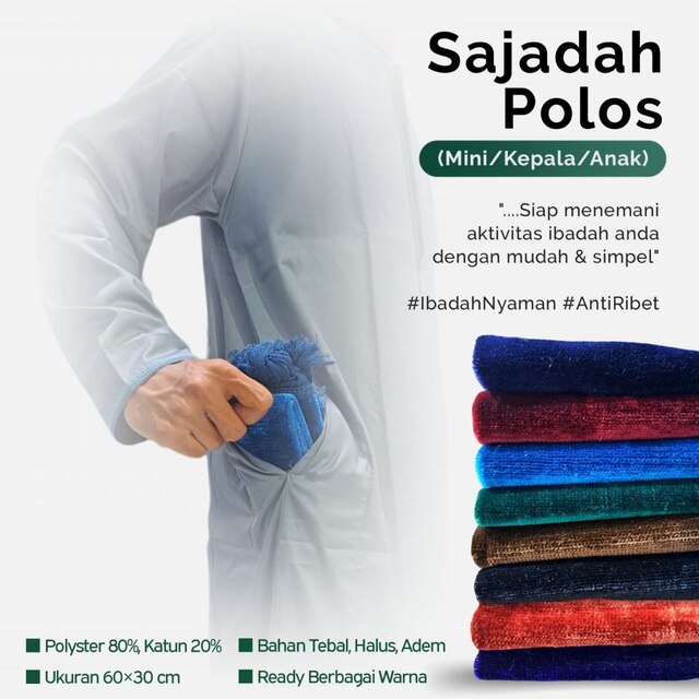 SAJADAH POLOS MINI/KECIL - Gambar 2