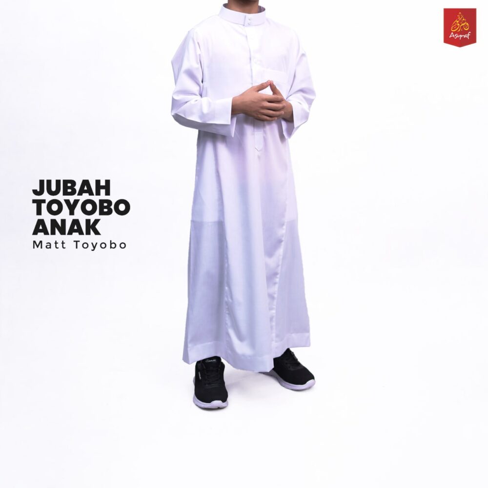 ASYRAF JUBAH SAUDI POLOS ANAK KERAH TEGAK - Gambar 5
