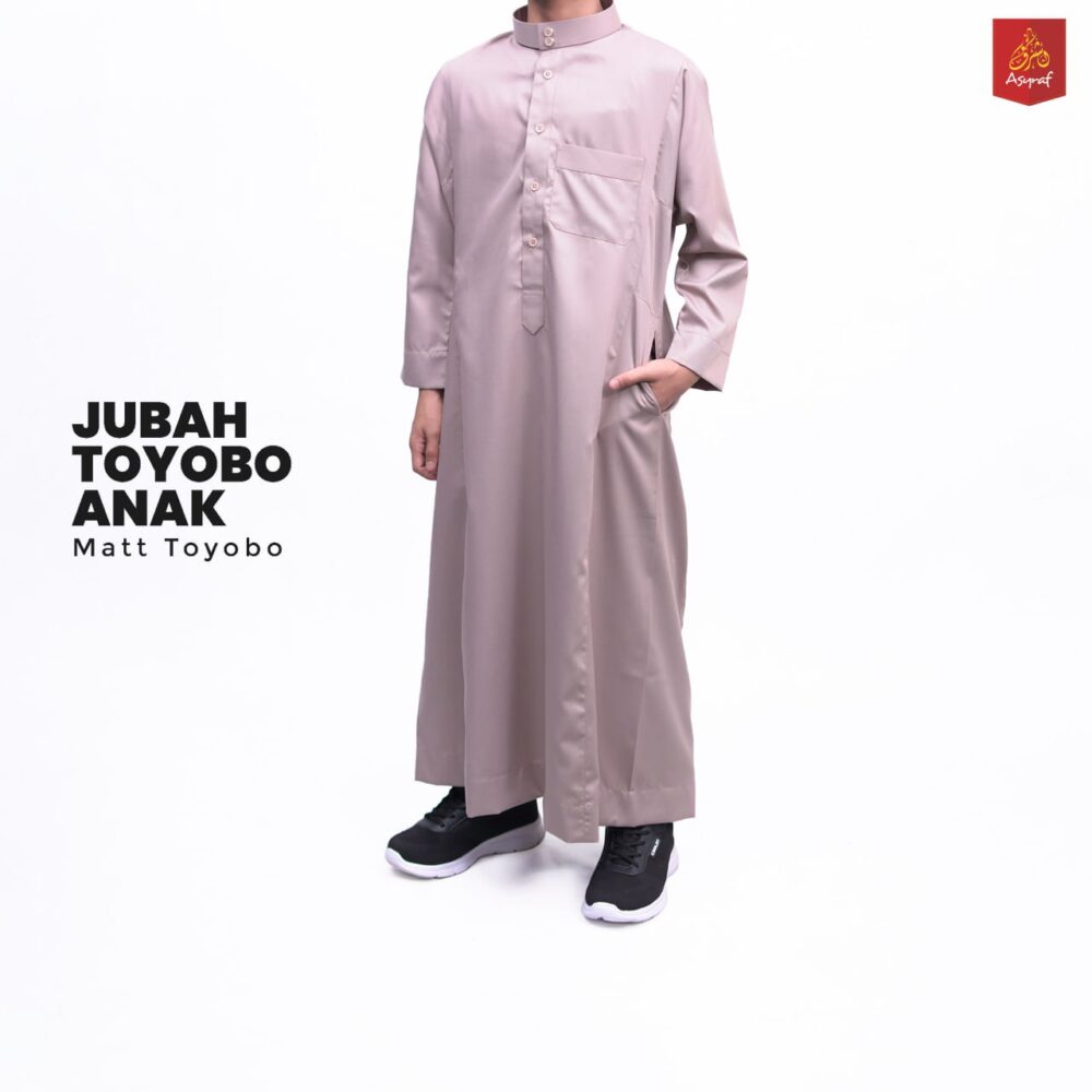 ASYRAF JUBAH SAUDI POLOS ANAK KERAH TEGAK - Gambar 6