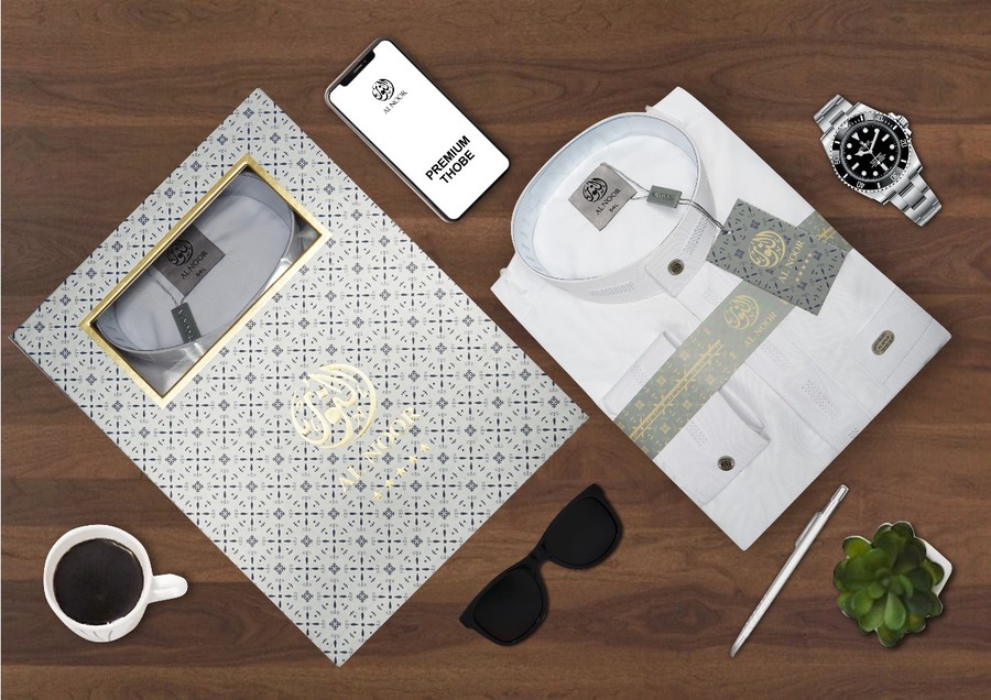 ALNOOR JUBAH BORDIR KATUN PUTIH