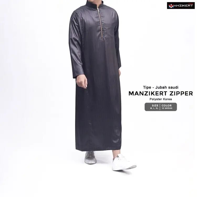 MANZIKERT JUBAH ZIPPER ANAK DAN DEWASA