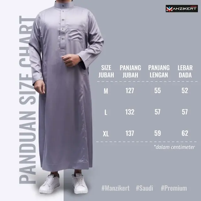 MANZIKERT JUBAH PREMIUM NON-MANSET DEWASA - Gambar 2