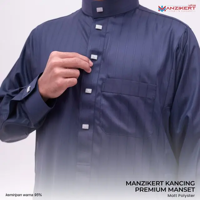 MANZIKERT JUBAH KANCING PREMIUM MANSET - Gambar 3