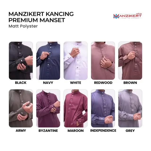 MANZIKERT JUBAH KANCING PREMIUM MANSET - Gambar 6