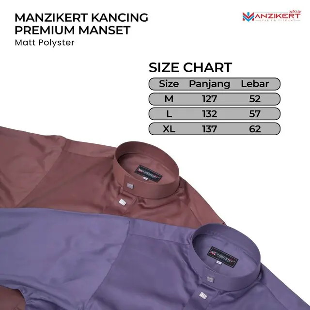MANZIKERT JUBAH KANCING PREMIUM MANSET - Gambar 2