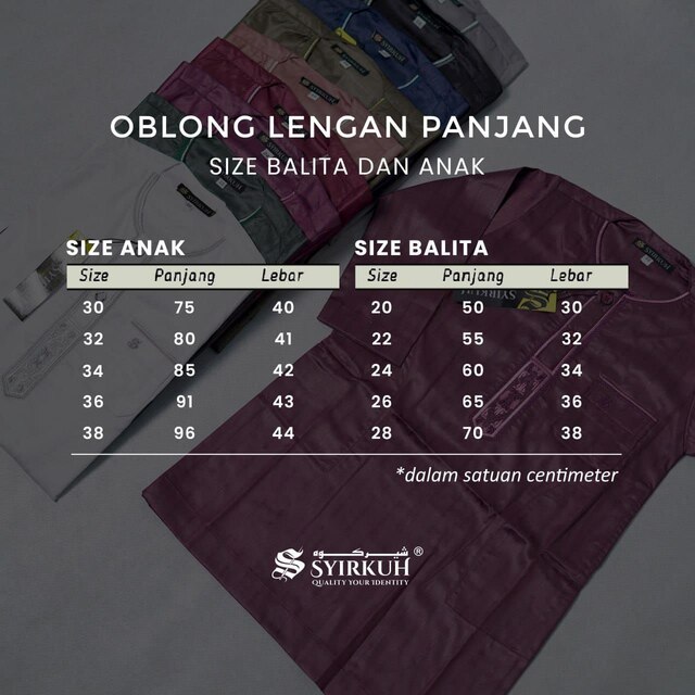 SYIRKUH JUBAH OBLONG BALITA-ANAK PANJANG - Gambar 2