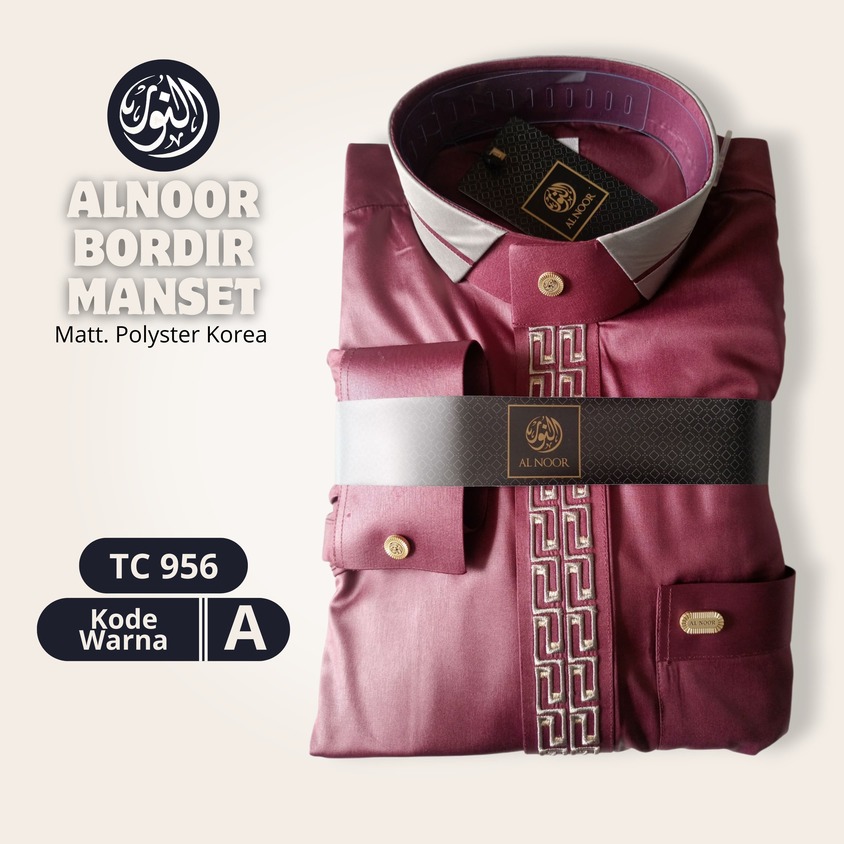 ALNOOR JUBAH BORDIR MANSET DEWASA TC956 - Gambar 2
