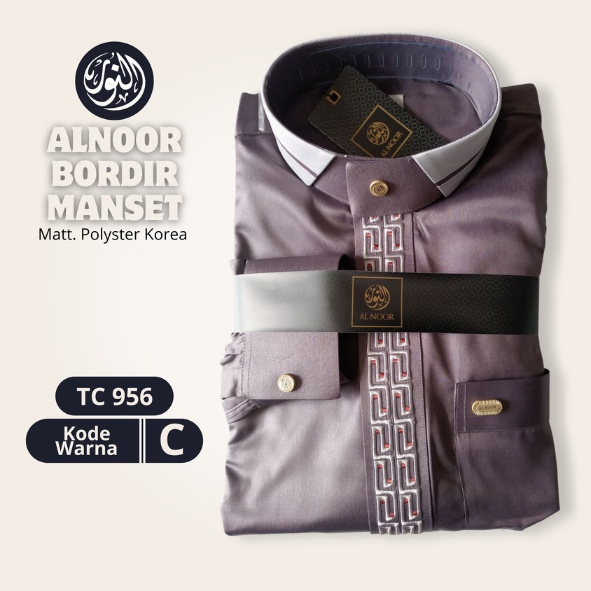 ALNOOR JUBAH BORDIR MANSET DEWASA TC956 - Gambar 4