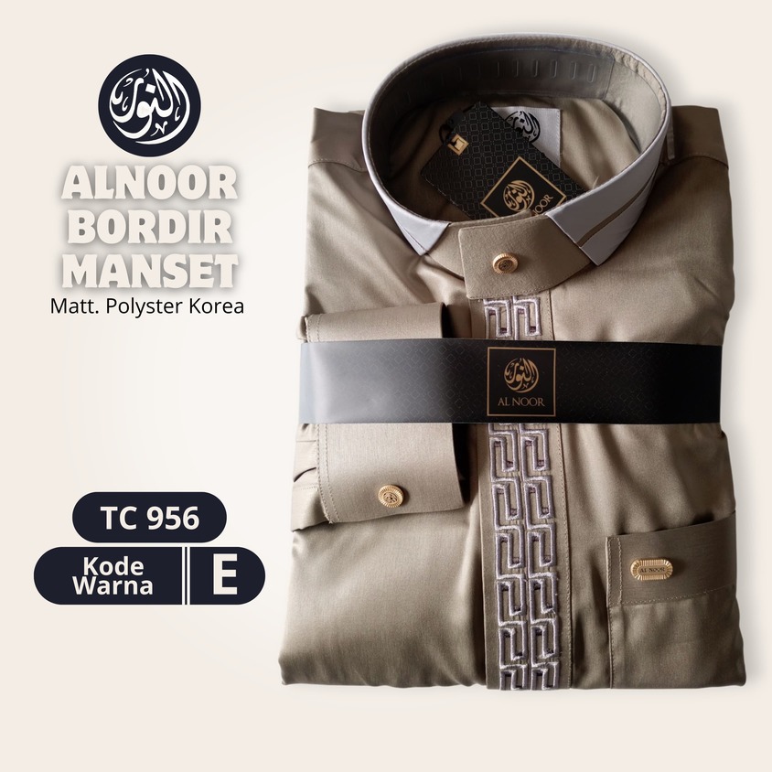 ALNOOR JUBAH BORDIR MANSET DEWASA TC956 - Gambar 6