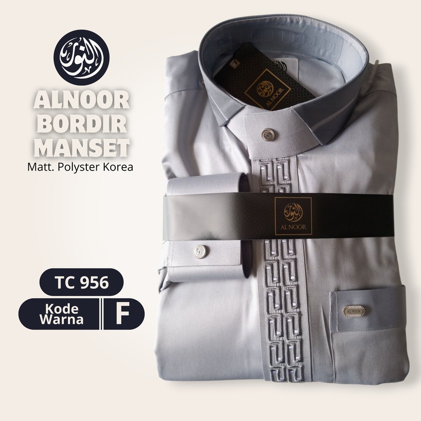 ALNOOR JUBAH BORDIR MANSET DEWASA TC956 - Gambar 7