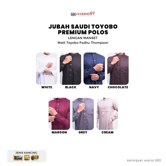 MANZIKERT JUBAH TOYOBO POLOS - Gambar 5