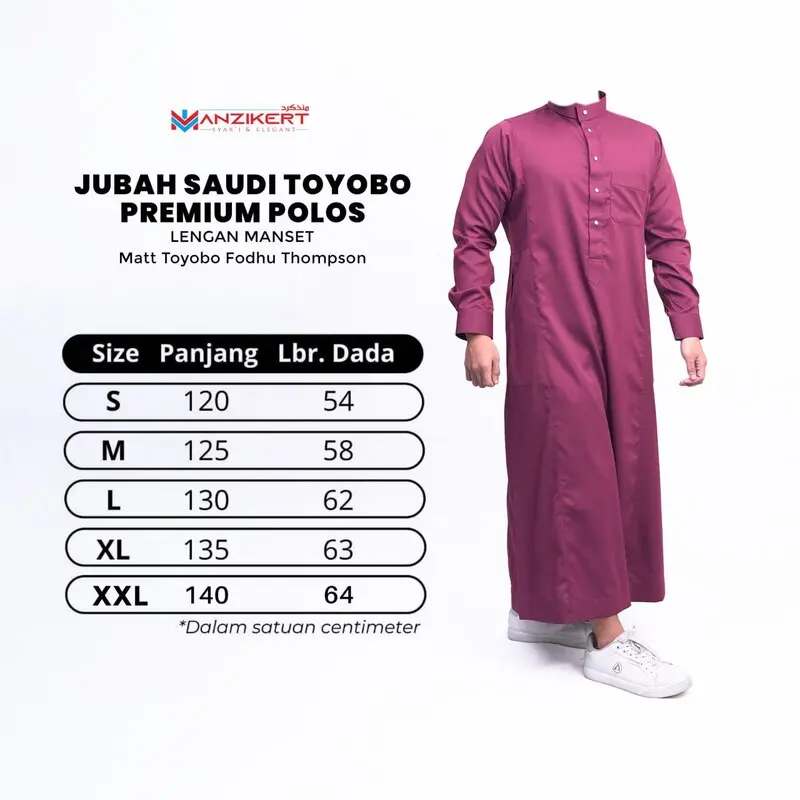 MANZIKERT JUBAH TOYOBO POLOS - Gambar 2