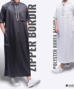 SYIRKUH JUBAH ZIPPER PENDEK SALUR DEWASA