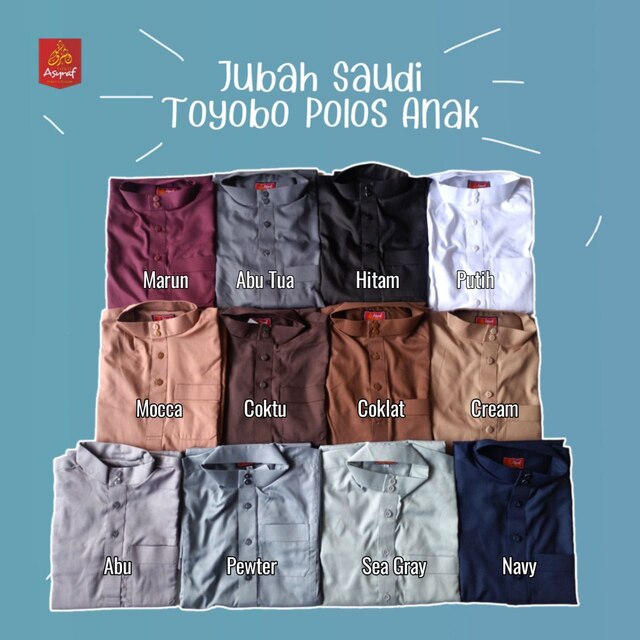 ASYRAF JUBAH POLOS ANAK TOYOBO - Gambar 3