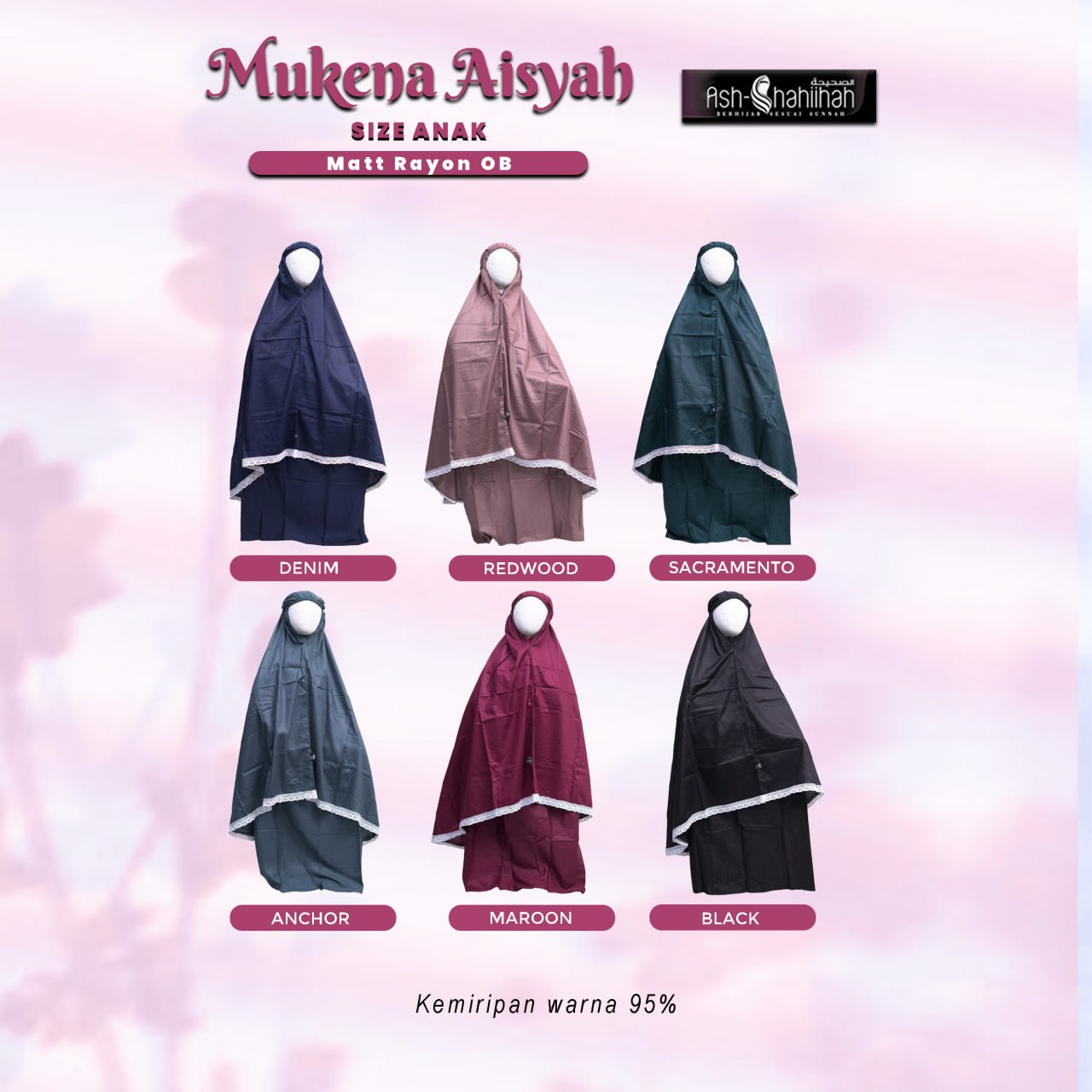 ASH-SHAHIHAH MUKENA AISYAH ANAK SIZE ANAK - Gambar 2