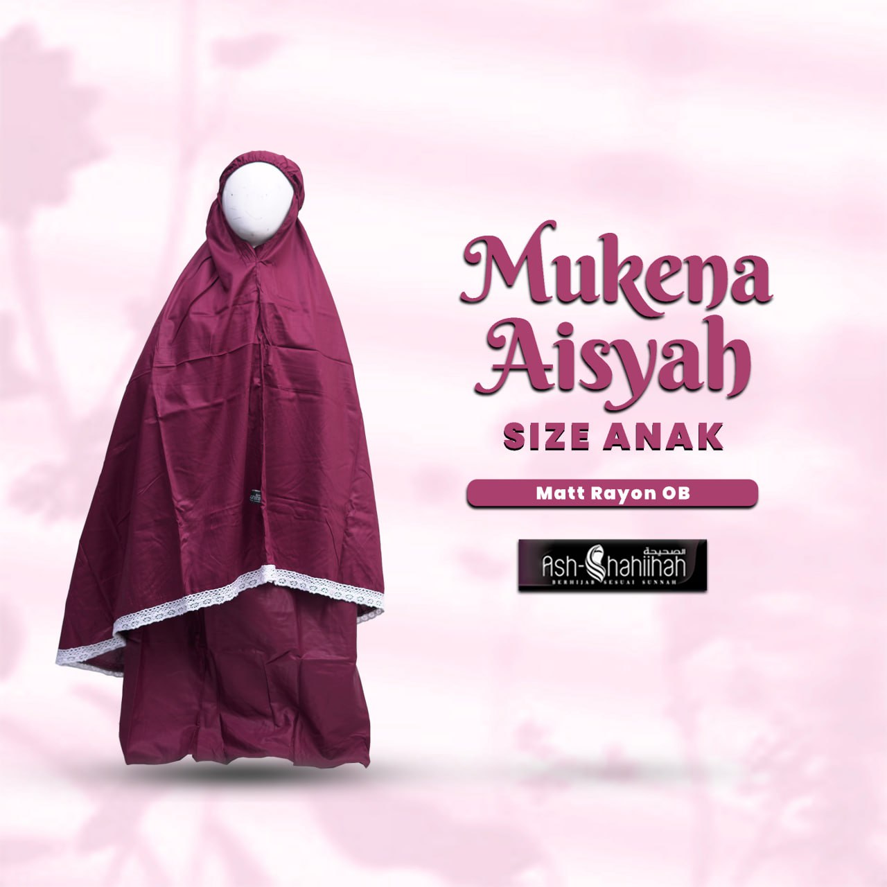 ASH-SHAHIHAH MUKENA AISYAH ANAK SIZE ANAK