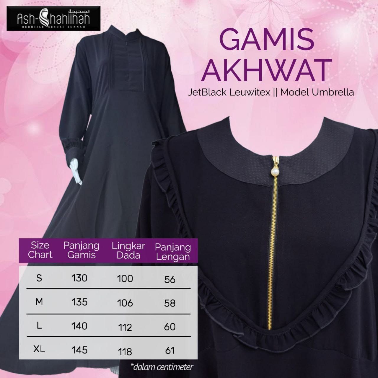ASH SHAHIHAH GAMIS JUBAH AKHWAT UMBRELLA - Gambar 4