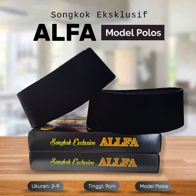 PECI SONGKOK ALFA POLOS EKSKLUSIF