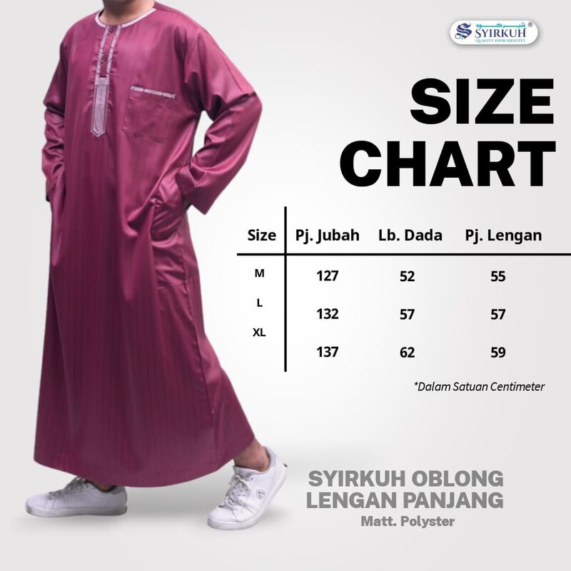 SYIRKUH JUBAH OBLONG PANJANG DEWASA OBL.02 - Gambar 2