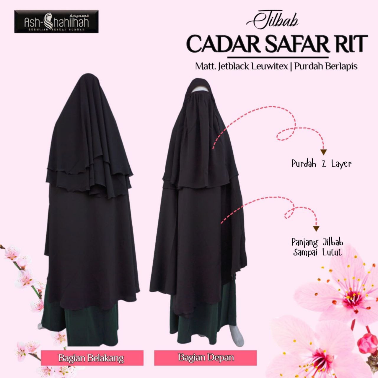 ASH SHAHIHAH JILBAB CADAR SAFAR RIT