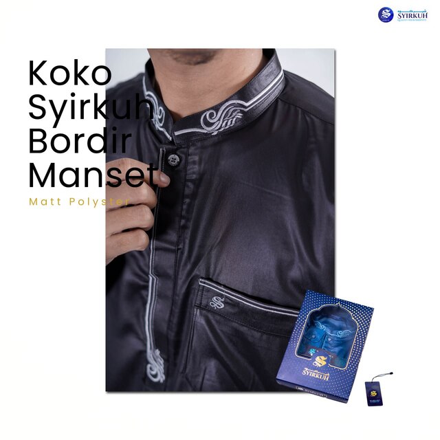 SYIRKUH KOKO BORDIR POLYSTER MANSET - Gambar 4
