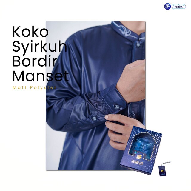 SYIRKUH KOKO BORDIR POLYSTER MANSET - Gambar 6