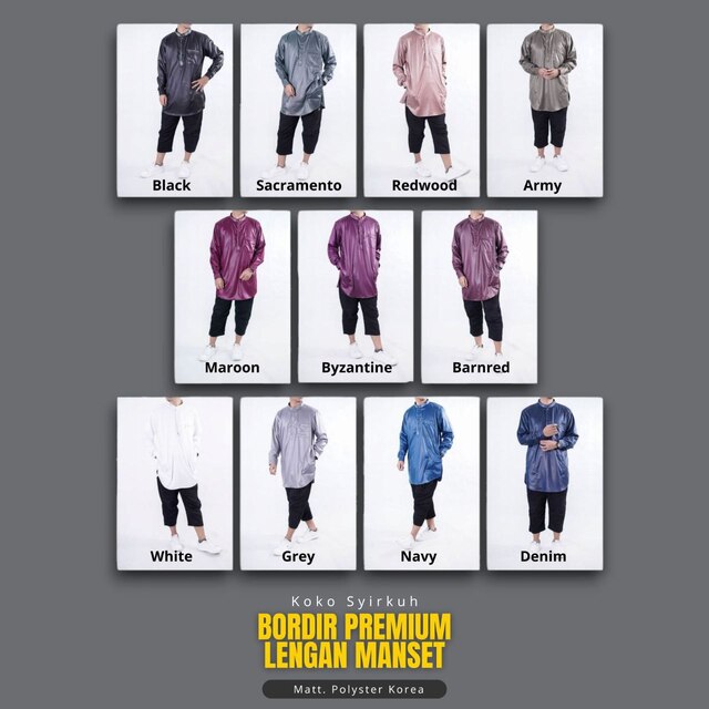 SYIRKUH KOKO BORDIR POLYSTER MANSET - Gambar 8