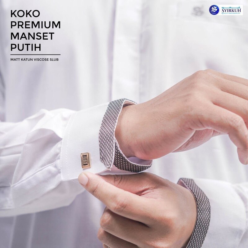 SYIRKUH KOKO PREMIUM MANSET PUTIH DEWASA 01 - Gambar 4