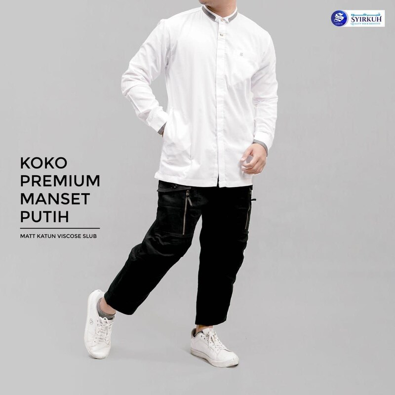 SYIRKUH KOKO PREMIUM MANSET PUTIH DEWASA 01