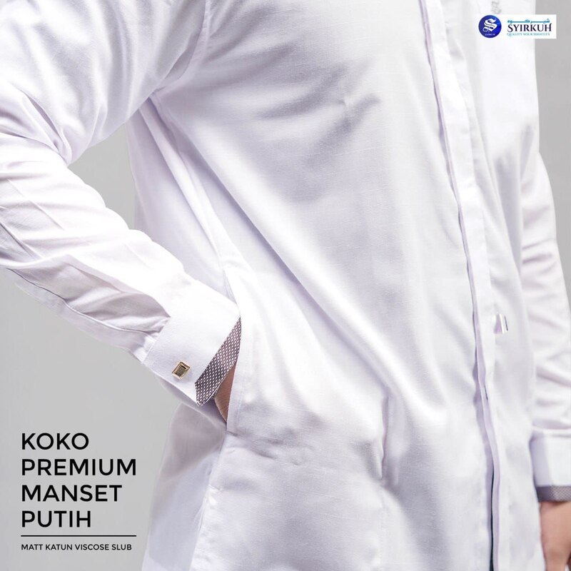SYIRKUH KOKO PREMIUM MANSET PUTIH DEWASA 01 - Gambar 3