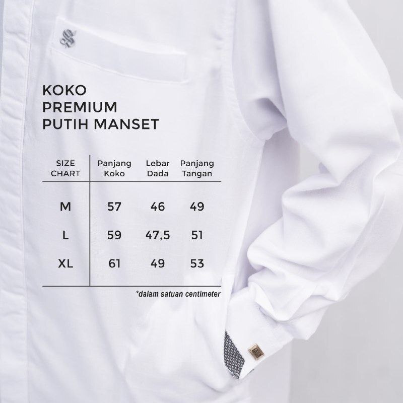 SYIRKUH KOKO PREMIUM MANSET PUTIH REMAJA 01 - Gambar 4