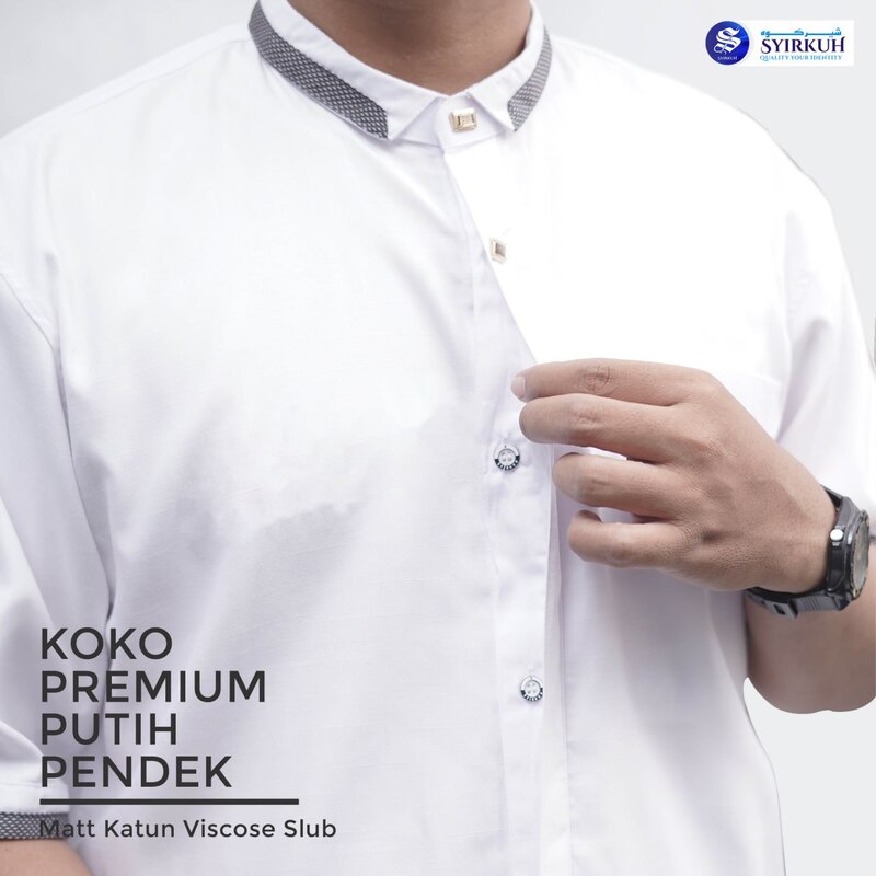 SYIRKUH KOKO PREMIUM PENDEK PUTIH DEWASA 01 - Gambar 3