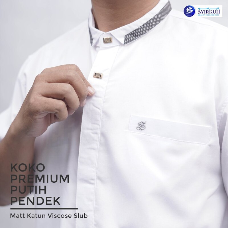 SYIRKUH KOKO PREMIUM PENDEK PUTIH DEWASA 01 - Gambar 4