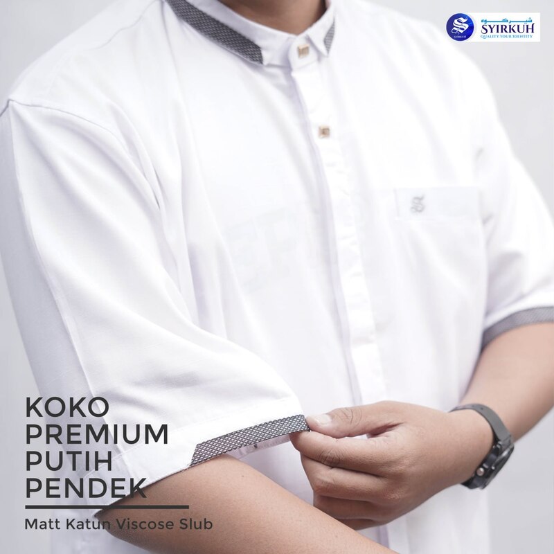 SYIRKUH KOKO PREMIUM PENDEK PUTIH DEWASA 01 - Gambar 5