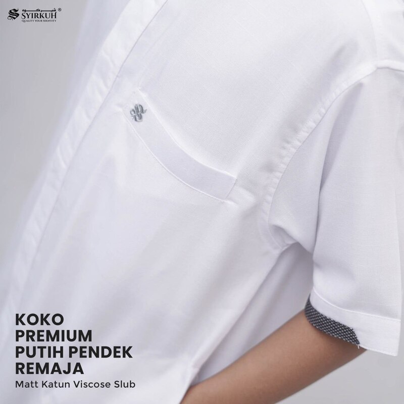 SYIRKUH KOKO PREMIUM PENDEK PUTIH REMAJA 01 - Gambar 3